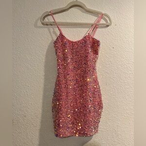 Lucy in the Sky Pink Sequin Dress